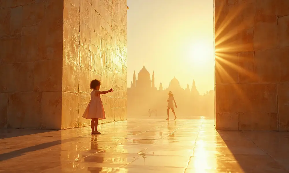 New Jerusalem’s pearl gates and gold streets (Revelation 21:21)