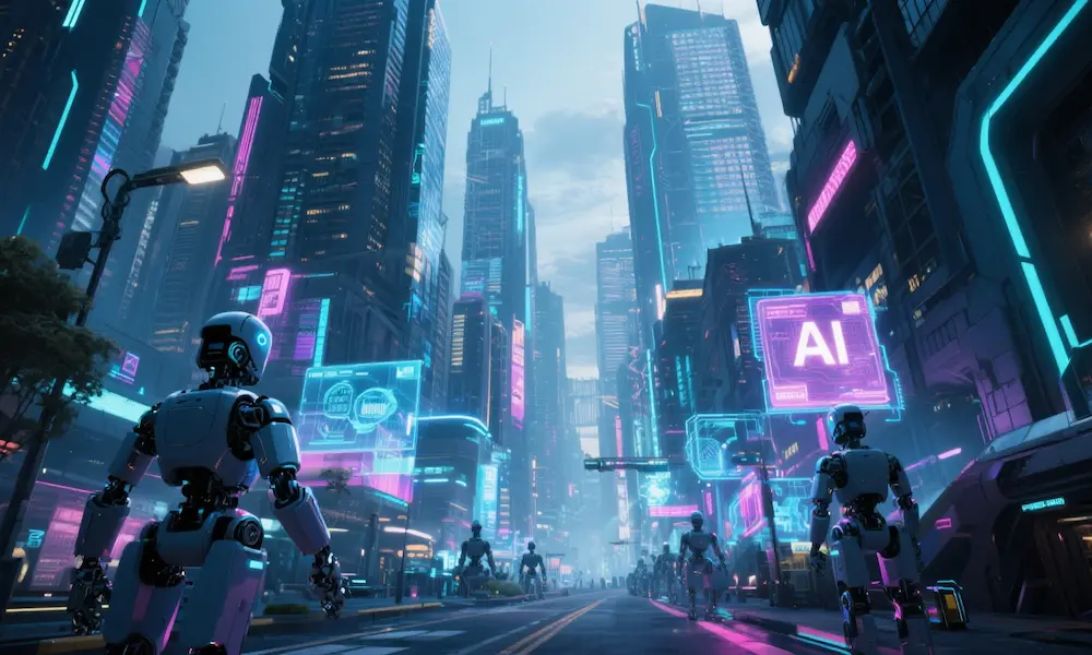 The rise of artificial intelligence and its transformative effect on the world.