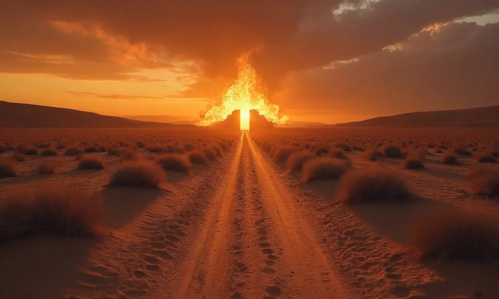 wo eternal paths - Matthew 7:13-14 visualized"
