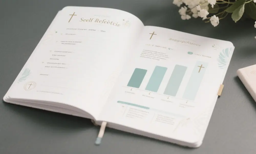 Printable self-reflection worksheet for tracking spiritual progress