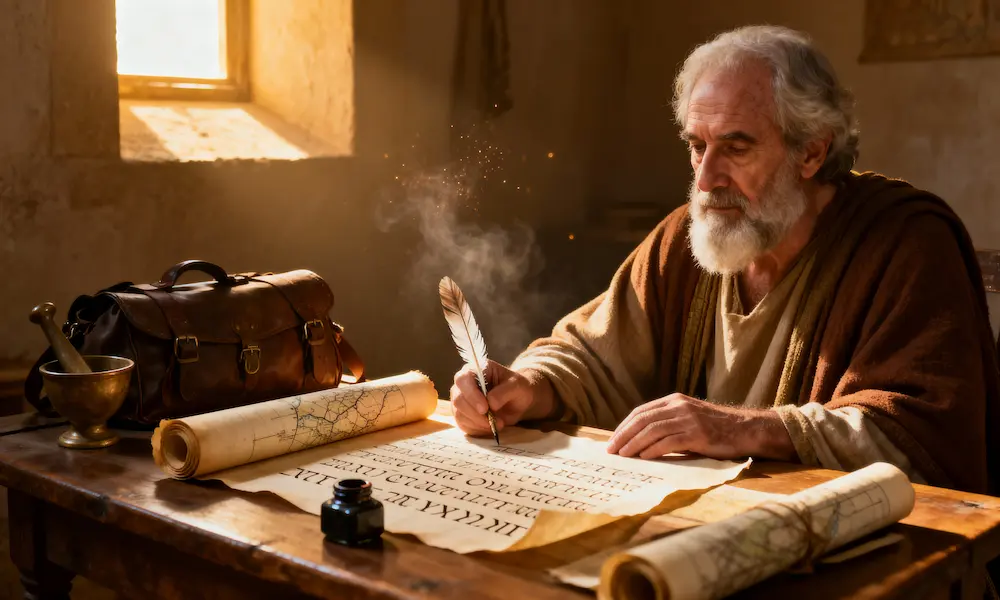 Elder Luke writing late in life with steady devotion and quiet joy