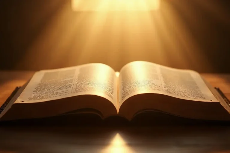 Open Bible with light symbolizing mind renewal