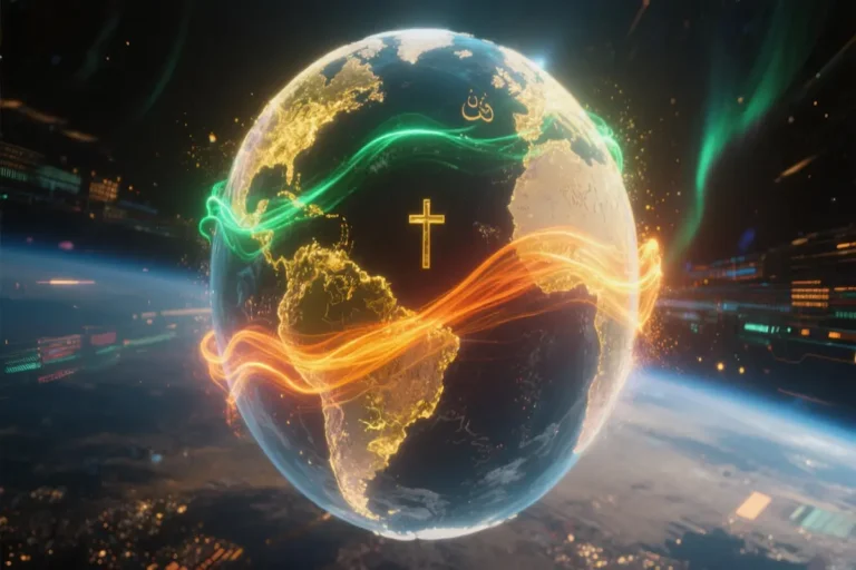 "Christianity growing or declining 2025 global religious data visualization showing world religions population trends"